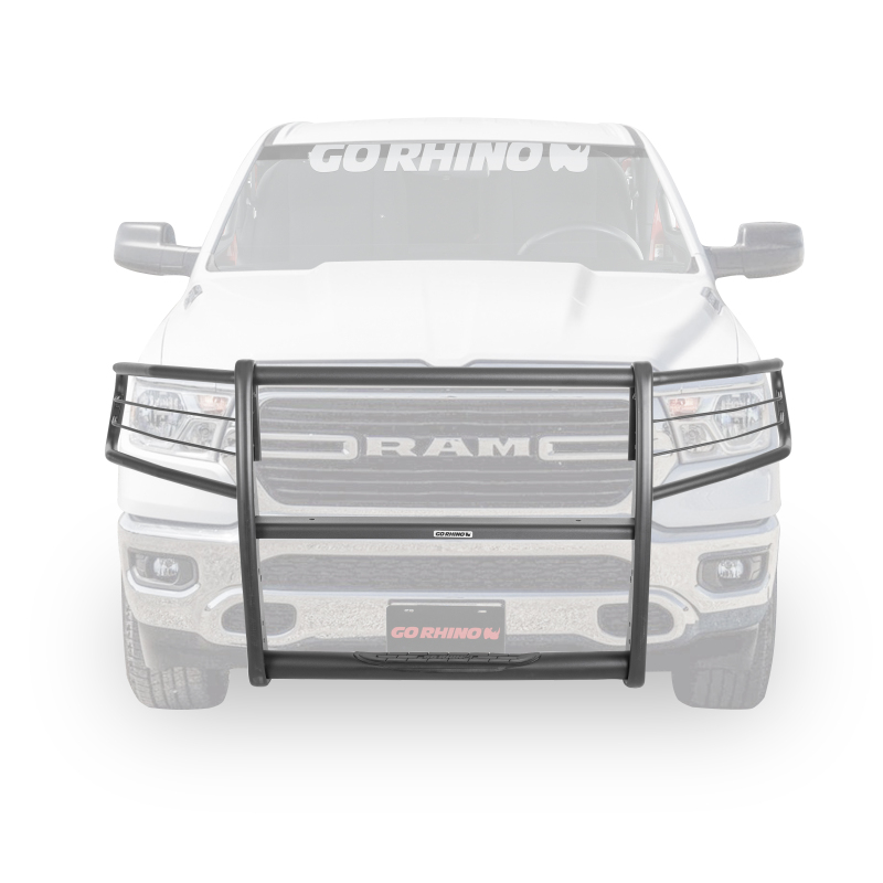 Ram 1500 Grille Guard - Front - Go Rhino - 3100 Series StepGuard - Textured Black - `19-`24